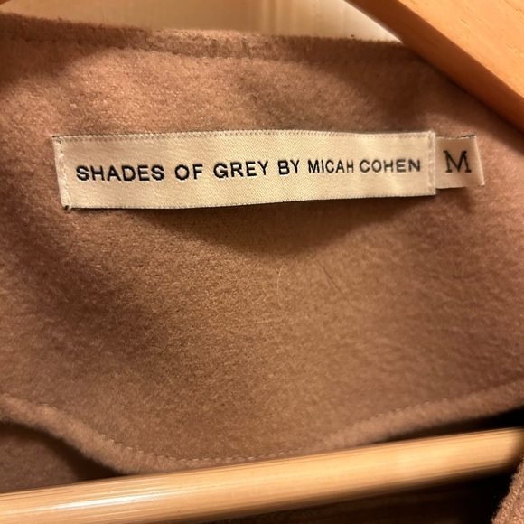 Shades of Grey by Micah Cohen Woman’s Sz M Tan Wool Blend Jacket Blazer - Picture 2 of 12